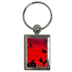 Halloween Landscape Key Chains (rectangle)  by Valentinaart