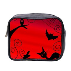 Halloween Landscape Mini Toiletries Bag 2-side by Valentinaart