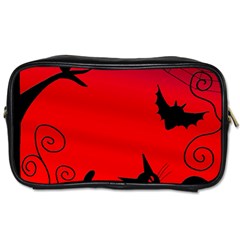 Halloween Landscape Toiletries Bags 2-side by Valentinaart