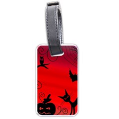 Halloween Landscape Luggage Tags (one Side)  by Valentinaart