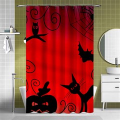 Halloween Landscape Shower Curtain 48  X 72  (small)  by Valentinaart