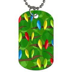 Parrots Flock Dog Tag (two Sides) by Valentinaart