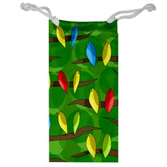 Parrots Flock Jewelry Bags by Valentinaart