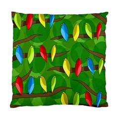 Parrots Flock Standard Cushion Case (one Side) by Valentinaart