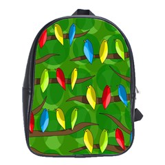 Parrots Flock School Bags(large)  by Valentinaart