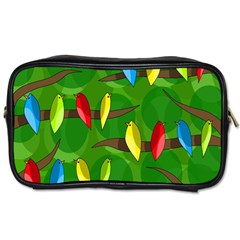 Parrots Flock Toiletries Bags by Valentinaart