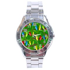 Parrots Flock Stainless Steel Analogue Watch by Valentinaart