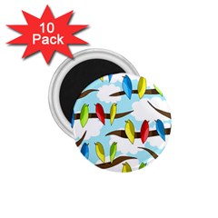 Parrots Flock 1 75  Magnets (10 Pack)  by Valentinaart