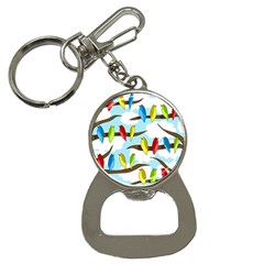 Parrots Flock Bottle Opener Key Chains by Valentinaart