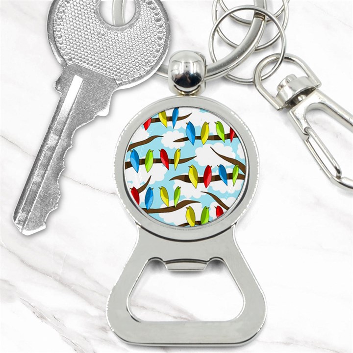 Parrots flock Bottle Opener Key Chains