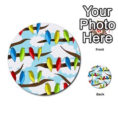 Parrots Flock Multi-purpose Cards (round)  by Valentinaart