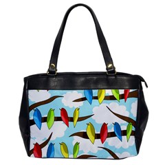 Parrots Flock Office Handbags by Valentinaart