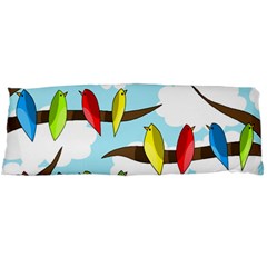 Parrots Flock Body Pillow Case (dakimakura) by Valentinaart