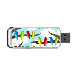 Parrots Flock Portable Usb Flash (two Sides)