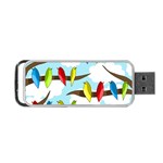 Parrots flock Portable USB Flash (Two Sides) Front