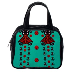 Dancing In Polka Dots Classic Handbags (one Side) by pepitasart