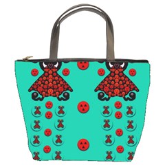 Dancing In Polka Dots Bucket Bags by pepitasart