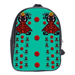 Dancing In Polka Dots School Bags(large)  by pepitasart