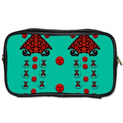 Dancing In Polka Dots Toiletries Bags by pepitasart