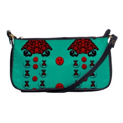 Dancing In Polka Dots Shoulder Clutch Bags by pepitasart