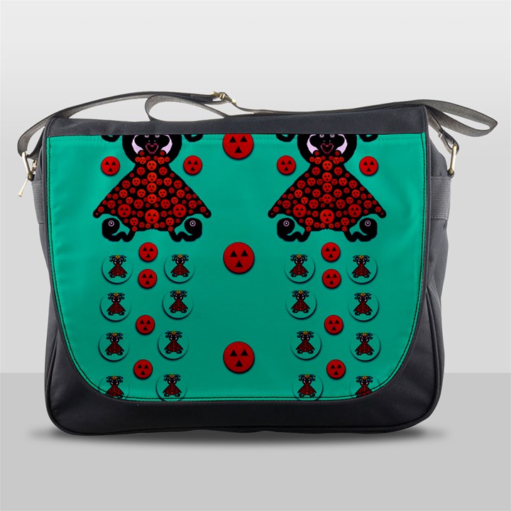 Dancing In Polka Dots Messenger Bags