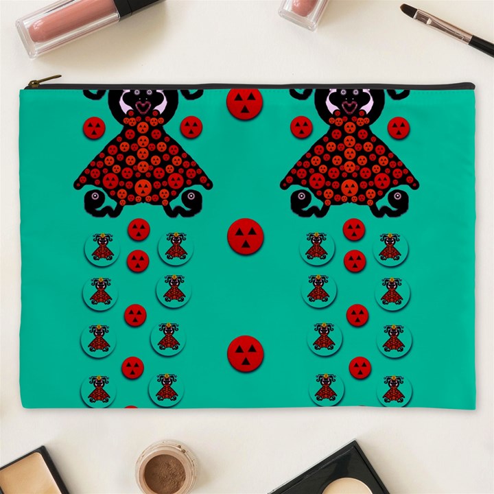 Dancing In Polka Dots Cosmetic Bag (XXXL) 