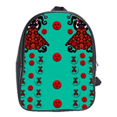 Dancing In Polka Dots School Bags (xl)  by pepitasart