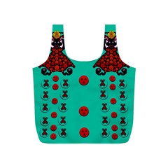 Dancing In Polka Dots Full Print Recycle Bags (s)  by pepitasart