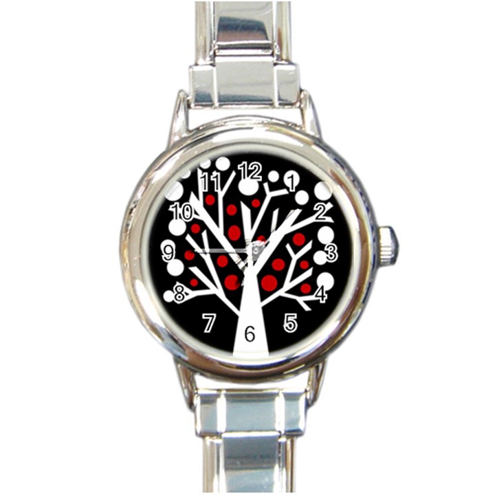 Simply decorative tree Round Italian Charm Watch