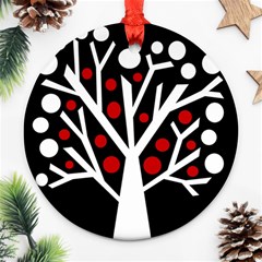 Simply Decorative Tree Round Ornament (two Sides)  by Valentinaart