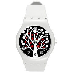 Simply Decorative Tree Round Plastic Sport Watch (m) by Valentinaart