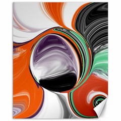 Abstract Orb In Orange, Purple, Green, And Black Canvas 16  X 20   by digitaldivadesigns