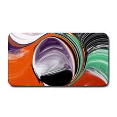 Abstract Orb In Orange, Purple, Green, And Black Medium Bar Mats