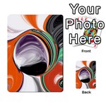 Abstract Orb in Orange, Purple, Green, and Black Multi-purpose Cards (Rectangle)  Front 1