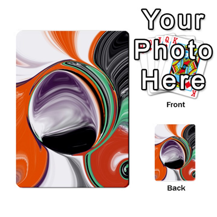 Abstract Orb in Orange, Purple, Green, and Black Multi-purpose Cards (Rectangle) 