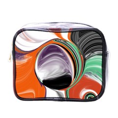 Abstract Orb In Orange, Purple, Green, And Black Mini Toiletries Bags