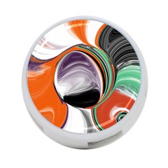 Abstract Orb In Orange, Purple, Green, And Black 4-port Usb Hub (two Sides)  by digitaldivadesigns