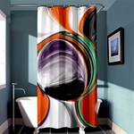 Abstract Orb in Orange, Purple, Green, and Black Shower Curtain 36  x 72  (Stall)  Curtain(36 X72 ) - 33.26 x66.24  Curtain(36 X72 )