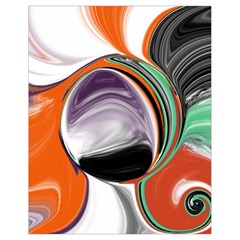 Abstract Orb In Orange, Purple, Green, And Black Drawstring Bag (small)