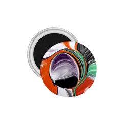 Abstract Orb In Orange, Purple, Green, And Black 1 75  Magnets by digitaldivadesigns