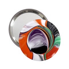 Abstract Orb In Orange, Purple, Green, And Black 2 25  Handbag Mirrors