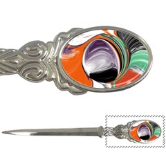 Abstract Orb In Orange, Purple, Green, And Black Letter Openers