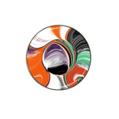 Abstract Orb In Orange, Purple, Green, And Black Hat Clip Ball Marker (10 Pack)