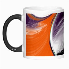 Abstract Orb In Orange, Purple, Green, And Black Morph Mugs