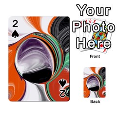 Abstract Orb In Orange, Purple, Green, And Black Playing Cards 54 Designs  by digitaldivadesigns