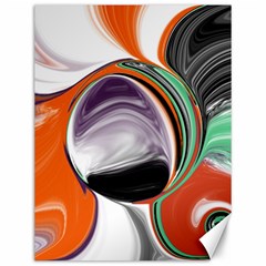 Abstract Orb In Orange, Purple, Green, And Black Canvas 12  X 16   by digitaldivadesigns