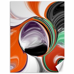 Abstract Orb In Orange, Purple, Green, And Black Canvas 36  X 48   by digitaldivadesigns