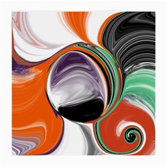 Abstract Orb In Orange, Purple, Green, And Black Medium Glasses Cloth