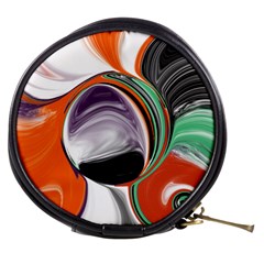 Abstract Orb In Orange, Purple, Green, And Black Mini Makeup Bags