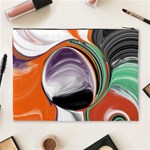 Abstract Orb in Orange, Purple, Green, and Black Cosmetic Bag (XL) Back